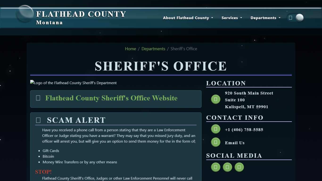 Sheriff's Office Flathead County, MT